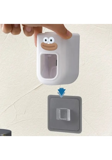 Elmpaly 2'li Rastgele Renk Duvar Askılı Otomatik Diş Macunu Sıkacağı Lazım Temizlik Banyo Aparatı 1