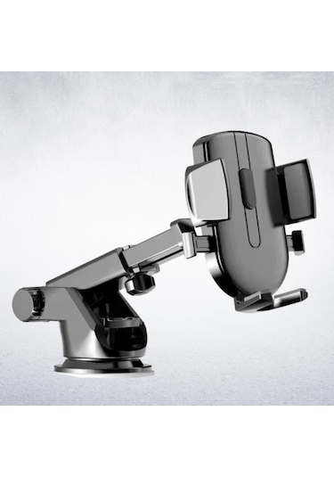 Polham Güçlü Vantuzlu Araç İçi Cam Ve Torpido Üstü Telefon Tutucu, Uzayabilen, Ergonomik 360 Derece Dönebilen