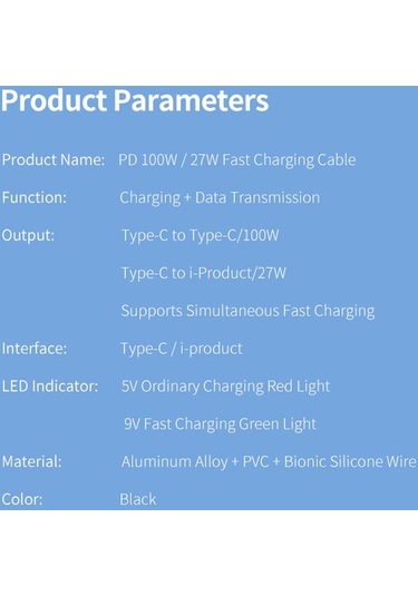 Csdake Gösterge Işıklı 2'si 1 Arada Şarj Kablosu Pd 100 W Type-c To Type-c - Lightning Veri Kablosu 1.2 M