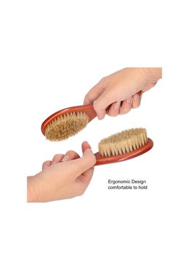 Moveevo Sakal Tarağı Sakal Fırçası Domuz Kılı Sakal Fırçası Taşınabilir Uzun Saplı 2