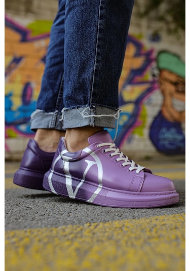 Ch254 - Cbt Pittura Erkek Ayakkabı 490 Mor/ Koyu Mor V Çok Renkli Ch254 - Cbt Pittura Erkek Ayakkabı 490 Mor/ Koyu Mor V Çok Renkli