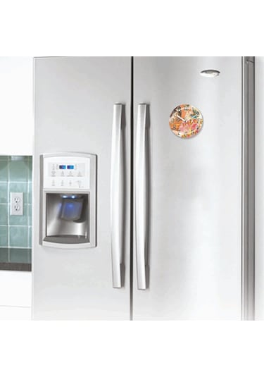 Bombe Camlı Buzdolabı Mıknatıslı Duvara Asılabilen Aat Çok Renkli