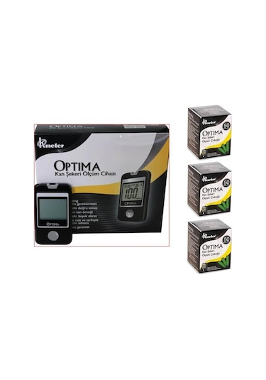 Optima Kan Sekeri Ölçüm Cihazı + Strip 3 Kutu 150 Adet