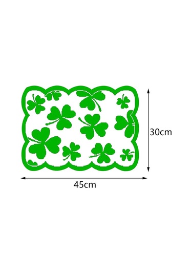 Homyl St Patricks Günü Dekoru 45x30cm Tatil Yemeği Parti Yemek Yeşil