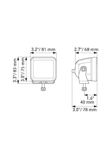 Hella Off-road Led Lamba 12v-24v 81mm Hareketli Montaj 1fa358176-821