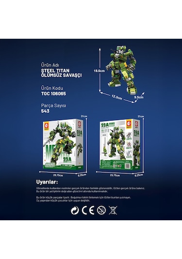 Steel Titan Ölümsüz Savaşçı Yapı Bloğu Seti