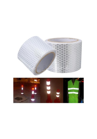 Mavi 5x300 Cm Uyarı Bandı Çıkartmalar Uyarı Işık Reflektörü Koruyucu Etiket Yansıtıcı Film Güvenlik İşareti