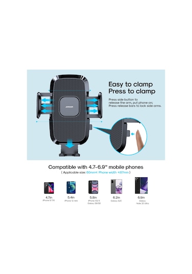 Joyroom Jr-zs259 360 Derece Dönen Germe Mekanik Araba Havalandırma Tutucu 4.7-6.9 İnç Cep Telefonları İçin