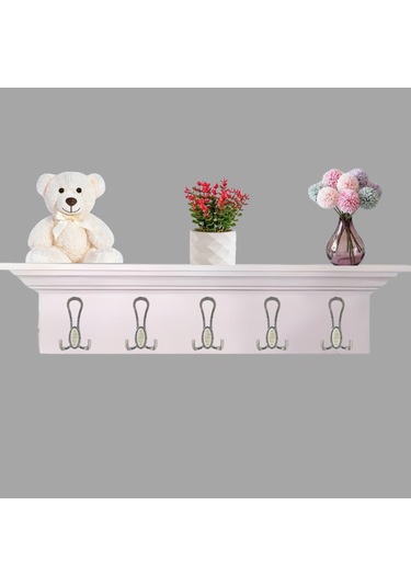 Krom Desenli Vestiyer Portmanto 3 Adet Askılık Metal Krom