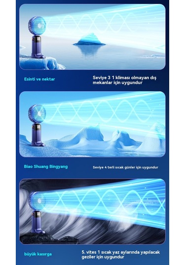 Elde Taşınabilir Şarj Edilebilir Sessiz Küçük Yelpaze-pembe