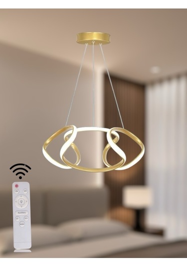 Ey Shop Eskitme Drone Model 3 Renk Kumandalı Led Avize Eskıtme Gold