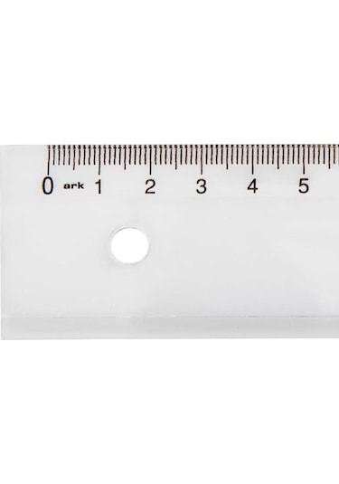 Ark Mercekli Geniş Büro Cetveli 30 cm 179 Şeffaf