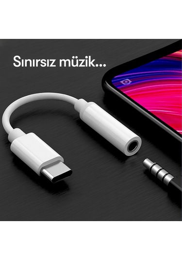 Td-c3311 Type-c Den 3.5mm E Aux Ses Adaptörü Yüksek Ses Kalitesi Müzik Arama Desteği Dayanıklı Kablo -