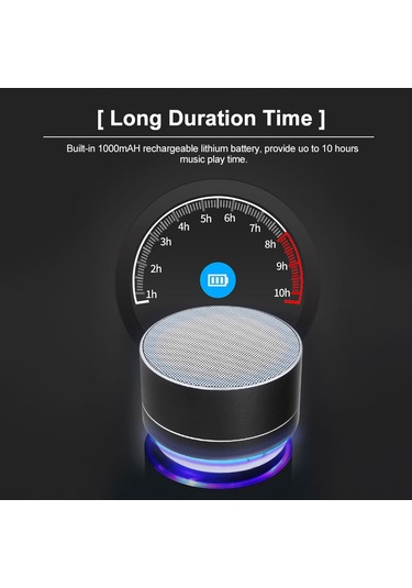 Suofeng Küçük Boyutlu Siyah Bluetooth Hoparlör - Fm/tf Kart/dikey Giriş Desteği, 3w Hifi Ses Ve Elden Uzak Arama Özelliği