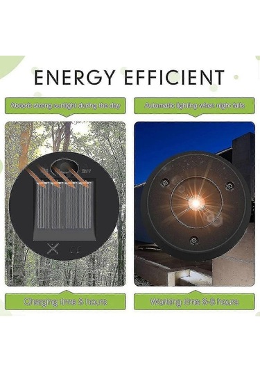 Bloomnest 6 Adet Güneş Enerjili Fener Kapak Işıkları, Out-a G1375 Uyumlu, Led Güneş Paneli, Su Geçirmez, Dış Mekan Işıkları Asorti Çok Renkli