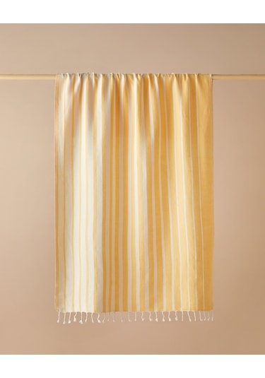 Trine Pamuklu Peştamal 90x150 Cm Sarı Sarı