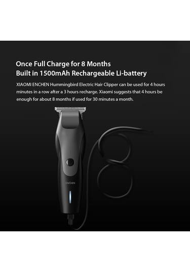 Moveevo Enchen Hummingbird Elektrikli Saç Kesme Makinesi Usb Şarjlı Tıraş Makinesi Saç Kesme Makinesi 3 Saç Tarağıyla Erkekler