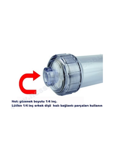 T33 10 İnç İnline Doldurulabilir Şeffaf Filtre Kabı