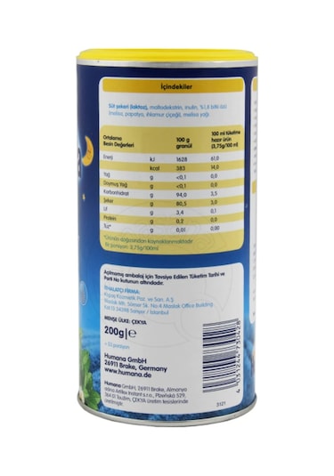 Humana İyi Geceler Bitki Çayı 200 G