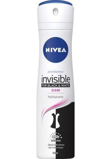 Nivea Invisible Black&White Clear Kadın Sprey Deodorant 150 ML