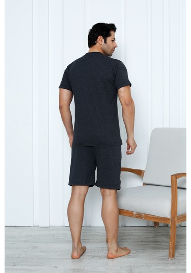 Yüksek Kaliteli Pamuk Penye: Erkekler İçin Mevsimlik 3 Parça Kısa Kollu Pijama Takımı Babalar Günü Hediyesi Füme Yüksek Kaliteli Pamuk Penye: Erkekler İçin Mevsimlik 3 Parça Kısa Kollu Pijama Takımı Babalar Günü Hediyesi Füme