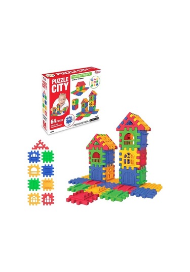 Dede Puzzle Citiy 64 Parça Puzzle