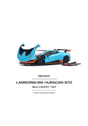 Pop Race 1/64 Lamborghini Huracan Sto Blu Laufey