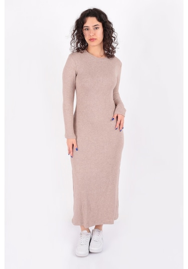 Busem W0011297 Kadın Elbise Koyu Bej