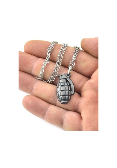 El Bombası - Grenade - Kolye - Mat Siyah Altın