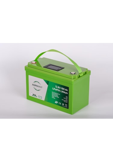 Agromot 100ah 12.8v Volt Lcd Ekran & Bluetooh Lityum Akü Lifepo4