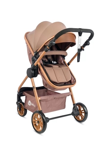 4 Baby Cool Travel Sistem Bebek Arabası Kahverengi