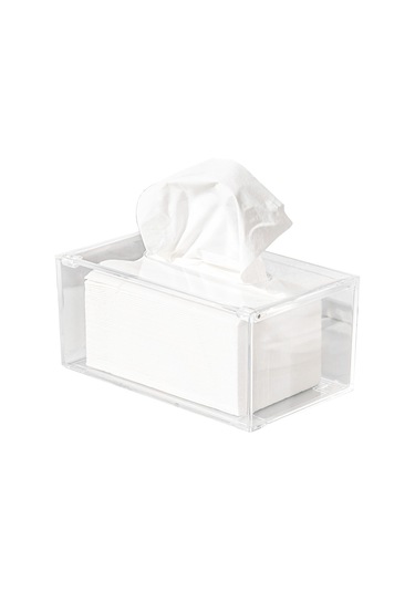 Geeroyoo Akrilik Materyal Transparan Dizaynlı Ev Ofis Mutfak Kullanıma Uygun Dikdörtgen Tüp Havlu Kutusu Organizatör