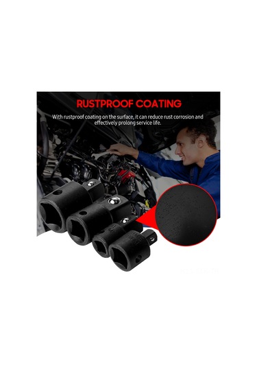 Xindoker 4'lü Soket Adaptör Seti - 1/4" 3/8" 1/2" Çap Değiştirme - Otomotiv Ve Dıy İşler İçin Pratik Çözüm