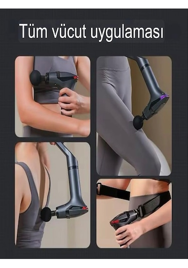 Deanb Aktüel Şarjlı Taşınabilir 3in1 Fonksiyonel Titreşimli Masaj Aleti Siyah