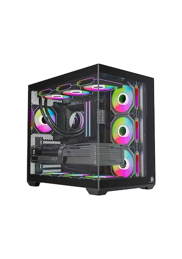 F7 Lite 7x Argb Fanlı Uzaktan Kumandalı Gaming Akvaryum Kasa