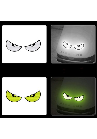 2 Adet/set Pet Araba Çıkartmaları Güvenlik Pencere Çıkartmaları Yaratıcı Reflektif Şeritler