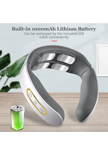 Youtek Taşınabilir Boyun Masaj Aleti - 6 Modlu, 9 Seviyeli, 42 C Isıtmalı, Şarj Edilebilir Çok Renkli