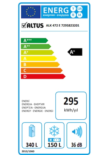 Altus ALK 472 E 490 LT No-Frost Kombi Tipi Buzdolabı