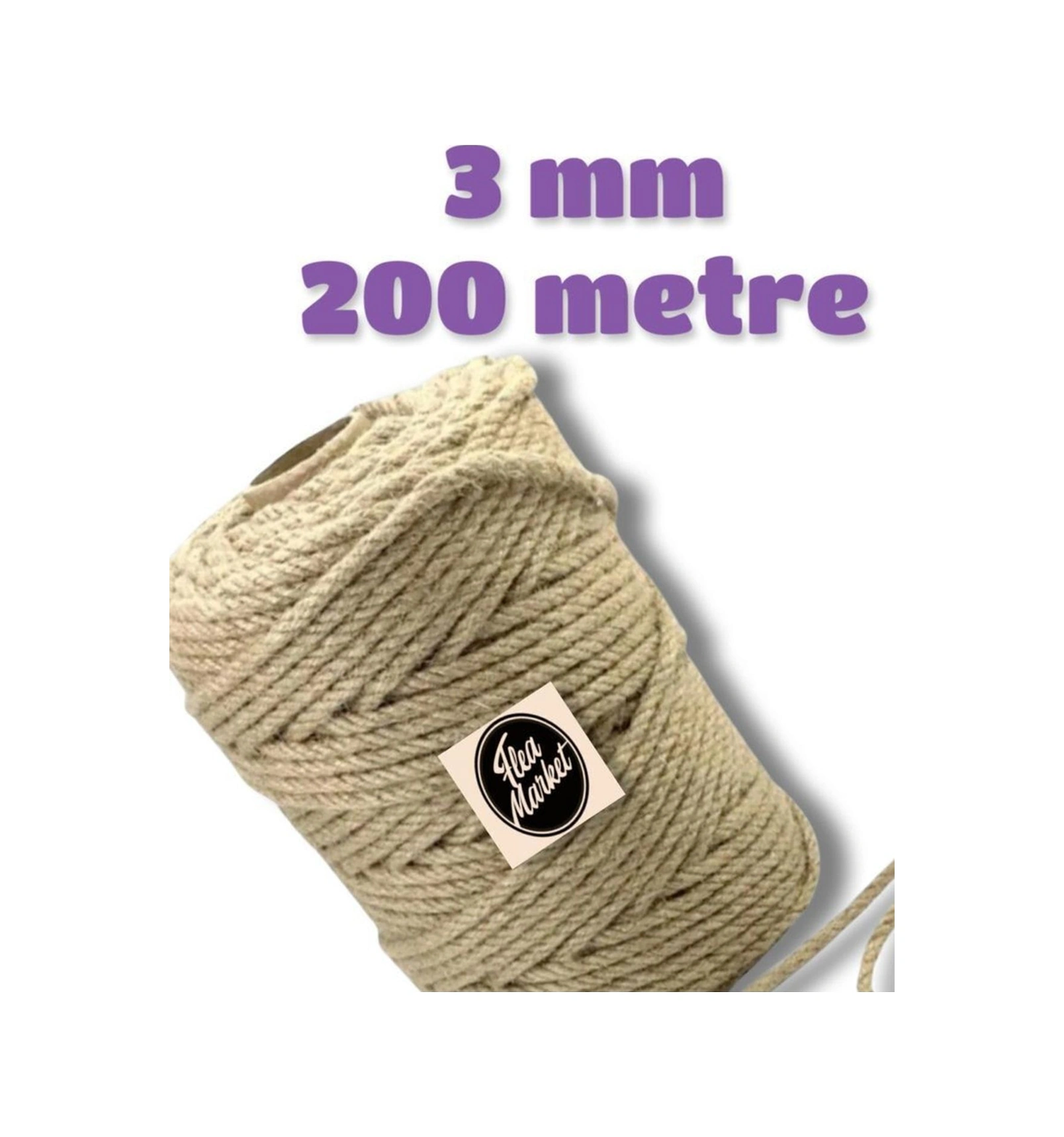 3 Mm 200 Metre Jut Halat Ip - Kendir Ip - Dekor Ipi - Kendir Ip