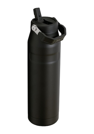 Stanley The Iceflow Flip Straw Pipetli Termos 1.06 Lt Siyah Siyah