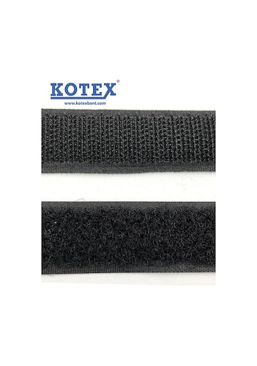 Kotex Cırt Bant 2 Cm Dikilebilir 10 Metre Siyah/Beyaz
