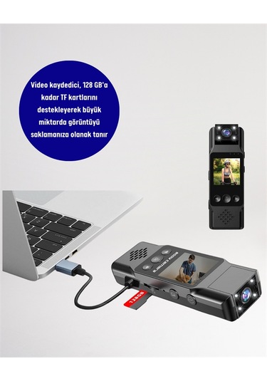 Kablosuz Wifi Bağlantılı Full Hd Mini Kamera Döngüsel Kayıt Ve Hareket Algılama Özellikli