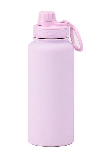 Star Shop Klasik Paslanmaz Çelik Termos 1l - Spor, Seyahat Ve Açık Hava Kullanımı - Model 304 Mor Mor