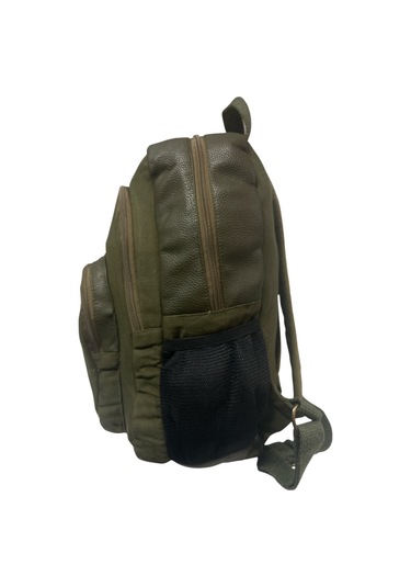 Kaliteli Siyah Vintage Salaş Baskılı Disayn Günlük Gezi Okul Sırt Çantası Revilla Bag 28x38cm Açık Kahverengi