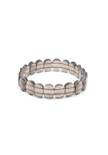 Hakiki Doğal Dumanlı Kuvars Taşı Bileklik Kahverengi