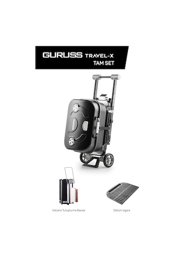 Guruss Travel-x Taşınabilir Mangal Tam Set Siyah Model:grs20