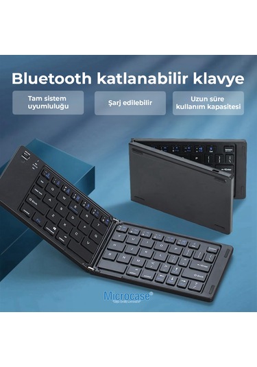 Microcase Katlanabilir Mini Bluetooth Klavye - Al5729