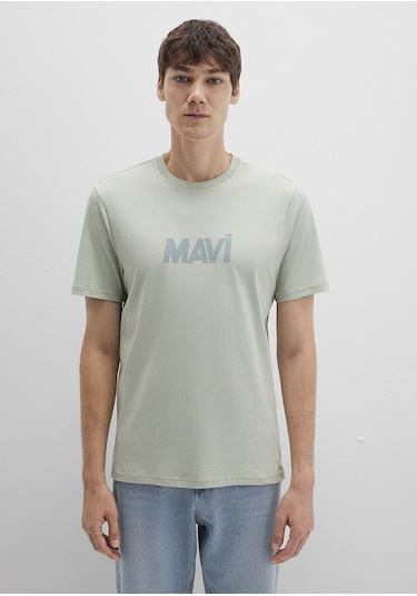 Mavi - Mavi Logo Baskılı Yeşil Tişört 0612896-83995 Yeşil