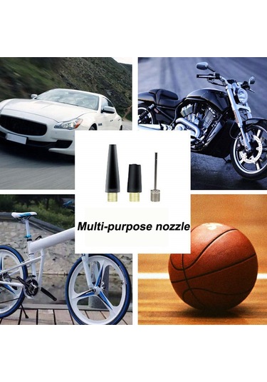 Yx-301 12v Çok Fonksiyonlu Araba Elektrikli Taşınabilir El Tipi Şişme Pompa Siyah