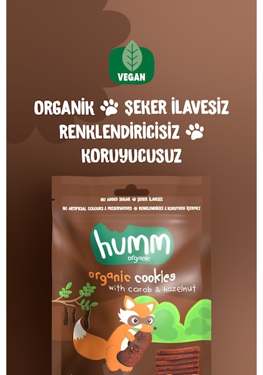 Humm Organik Keçiboynuzlu Fındıklı Kurabiye 55 G